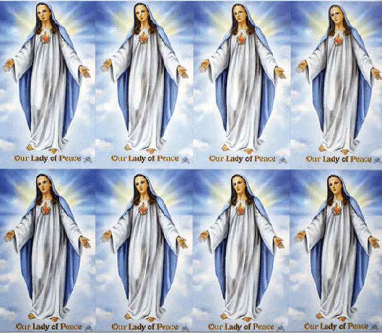 Our Lady of Peace 8-up Prayer Cards