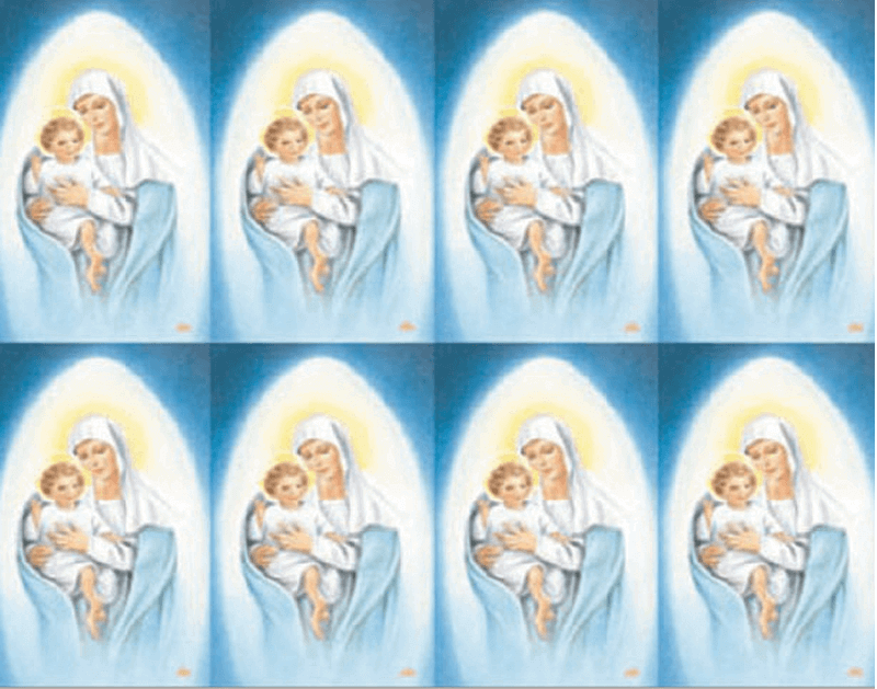 Our Lady of Snows 8-up Prayer Cards