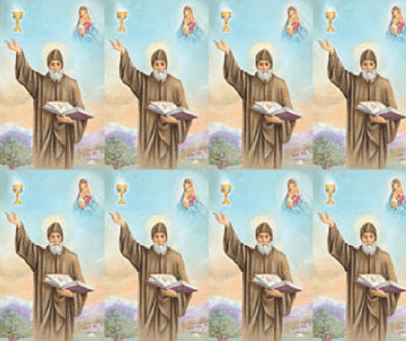 Saint Charbel 8-up Prayer Cards Saint Charbel 8-up Prayer Cards