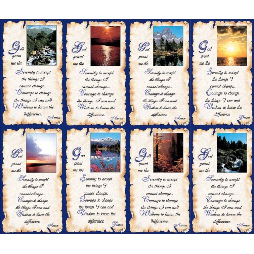 Serenity 8-Up Prayer Card Serenity 8-Up Prayer Card