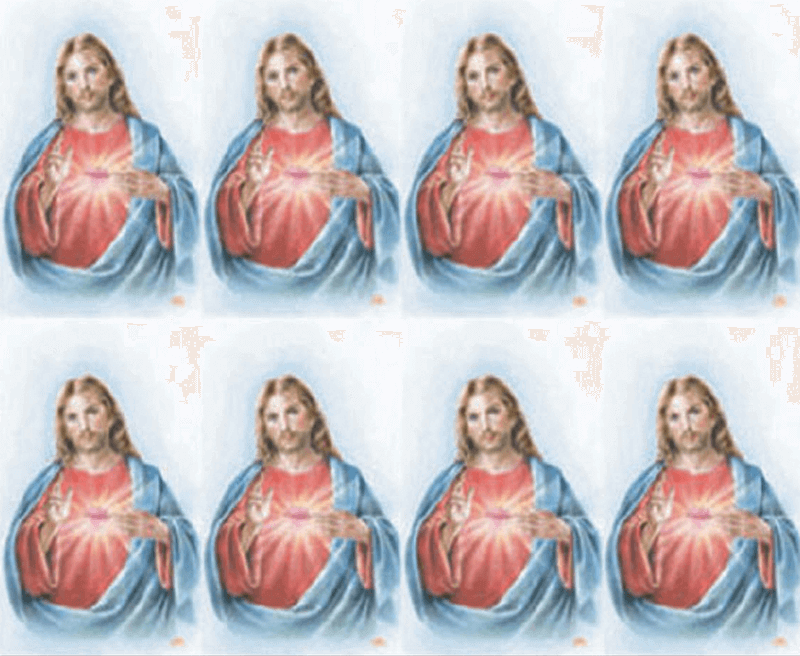 Sacred Heart of Jesus 2 - 8-up Prayer Cards