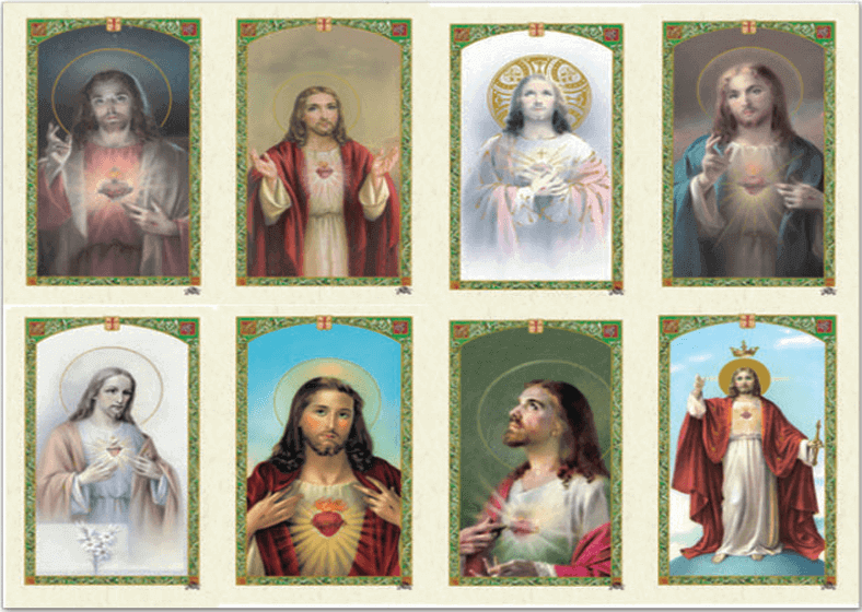 Sacred Heart Series 8-up Prayer Cards Sacred Heart Series 8-up Prayer Cards