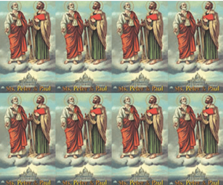 St. Peter & St. Paul 8-up Prayer Cards St. Peter & St. Paul 8-up Prayer Cards