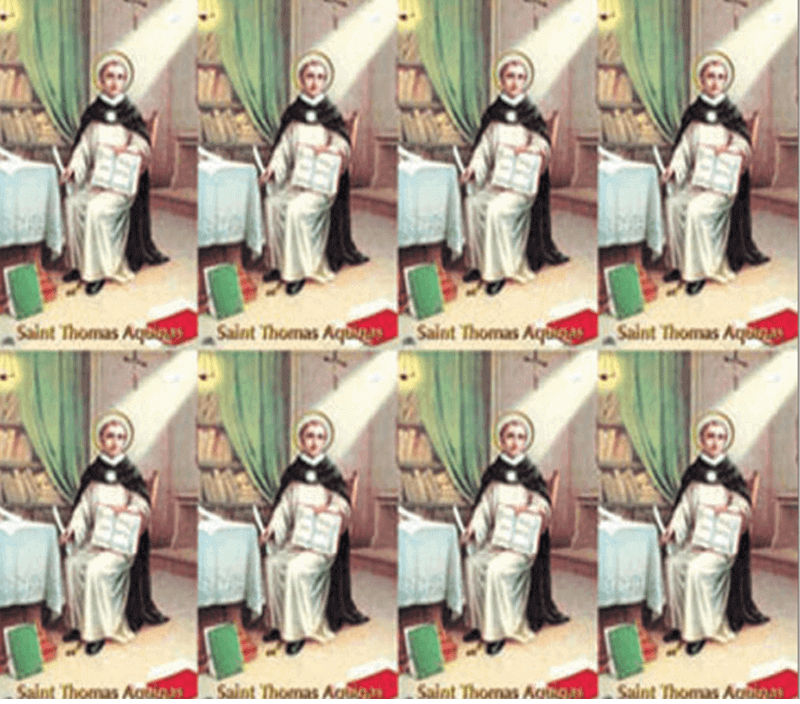 Saint Thomas Aquinas 8-up Prayer Cards Saint Thomas Aquinas 8-up Prayer Cards