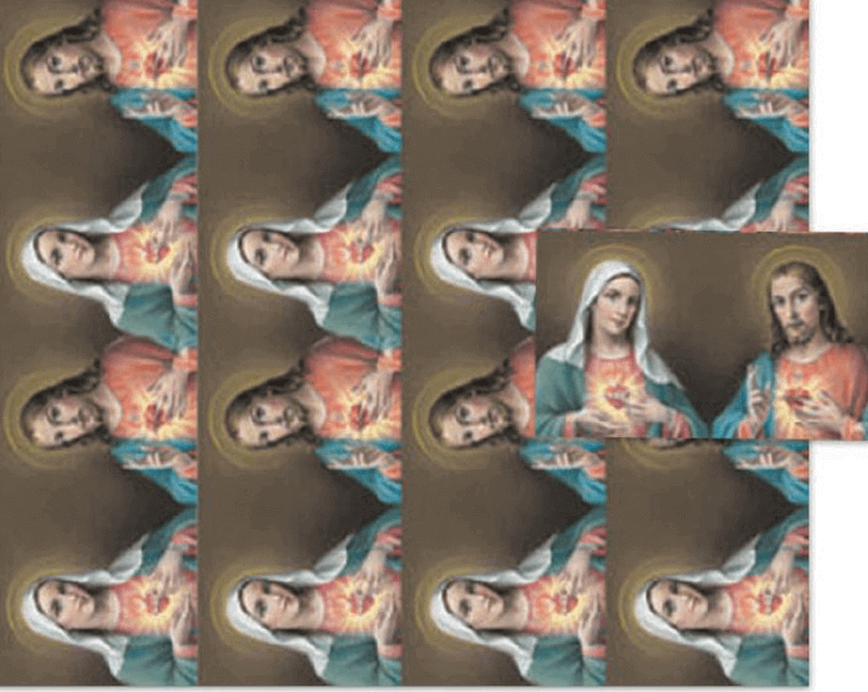 Twin Hearts 8-up Prayer Cards Twin Hearts 8-up Prayer Cards