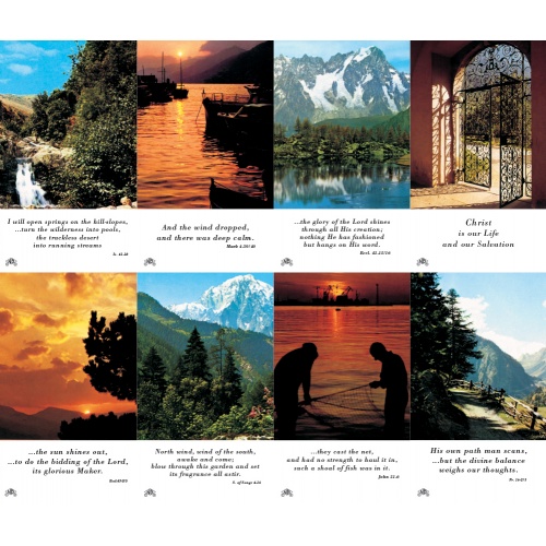 Universe Assorted Nature Scenes Series 8-up Prayer Cards Universe Assorted Nature Scenes Series 8-up Prayer Cards