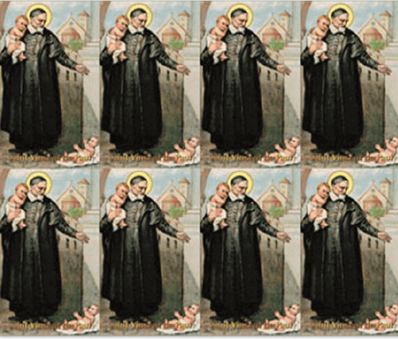 Saint Vincent de Paul 8-up Prayer Cards