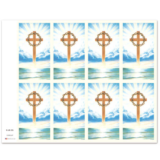 Cross Over Water 8-up Prayer Cards