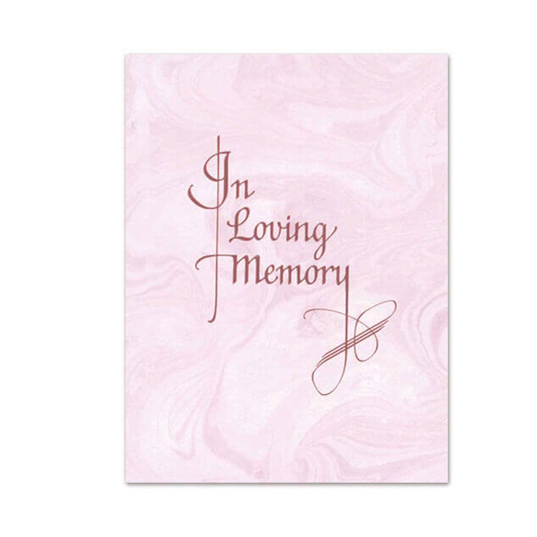 In Loving Memory (Maroon) Memorial Folders