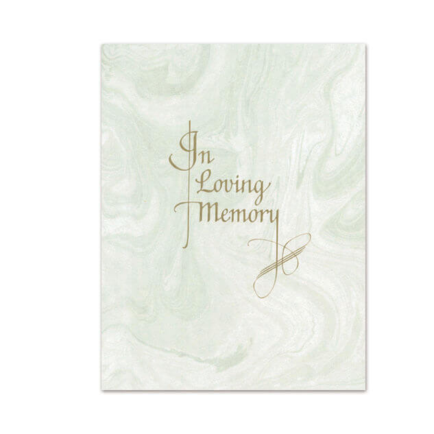 In Loving Memory (Green) Memorial Folders