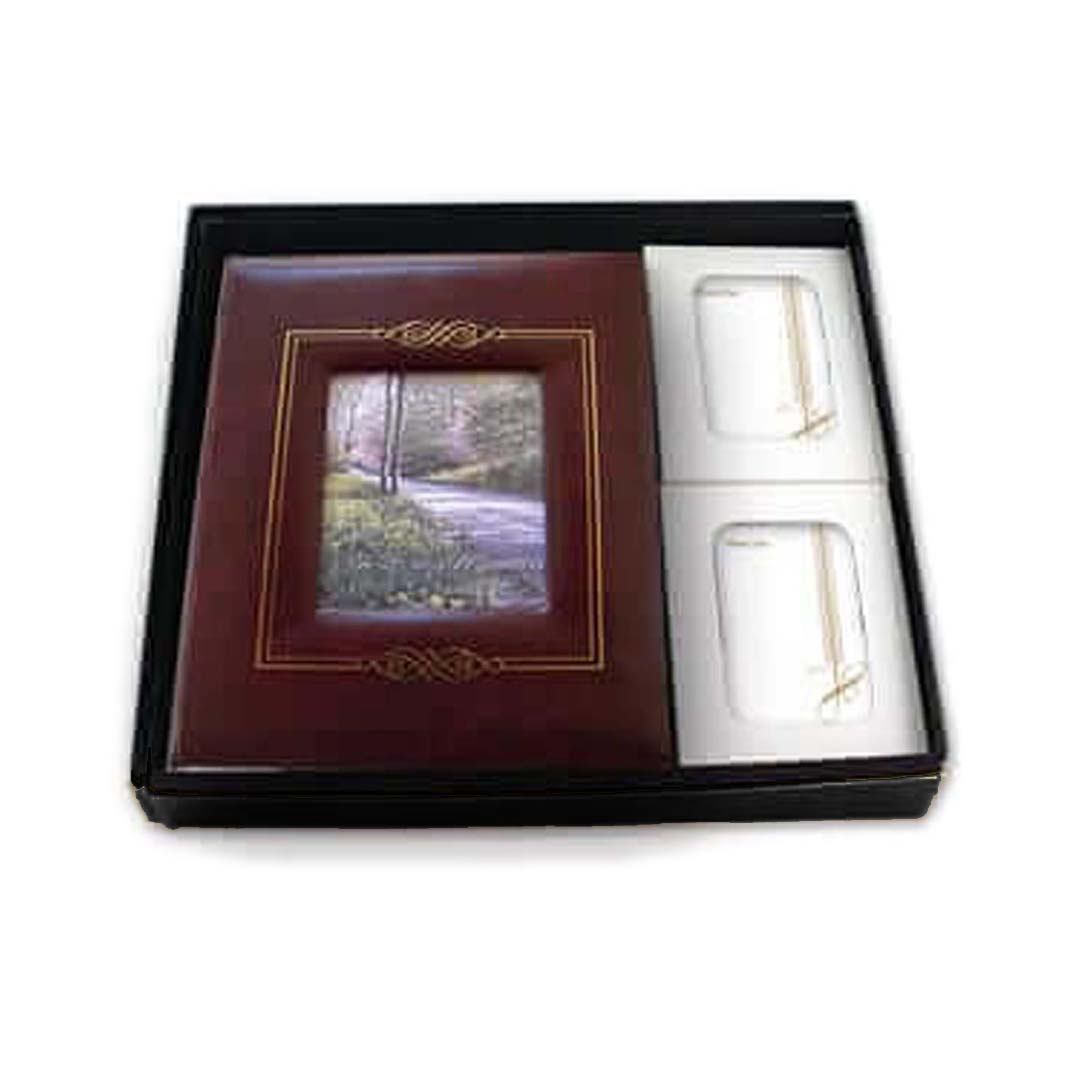 Maroon Window Frame Register Book Box Set