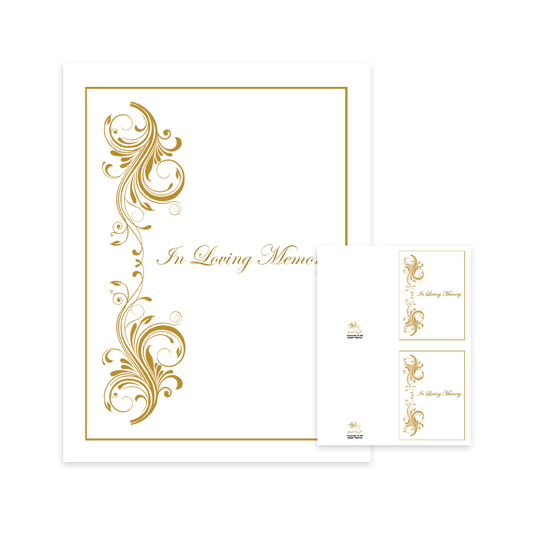 White Elegance - In Loving Memory Memorial Folders