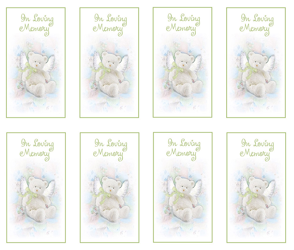 Angel Bear 8-up Prayer Cards