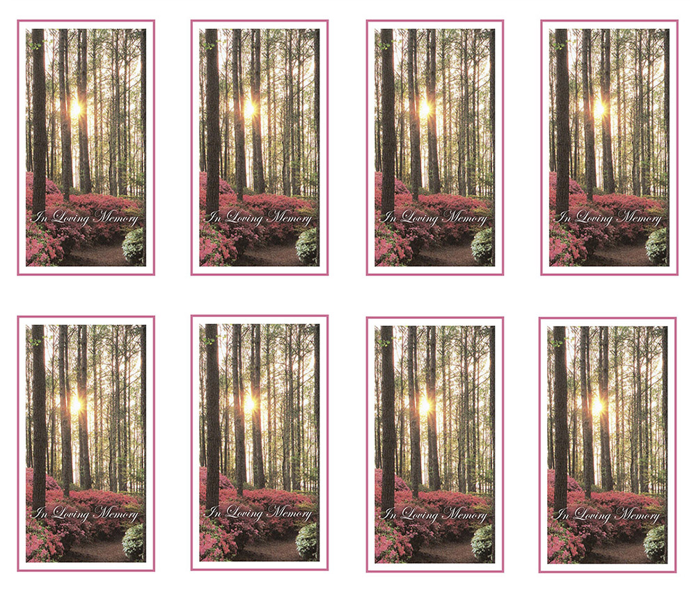 Azalea - In Loving Memory 8-up Prayer Cards