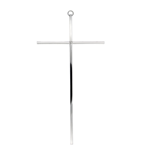 10" Slim Line Silver Cross