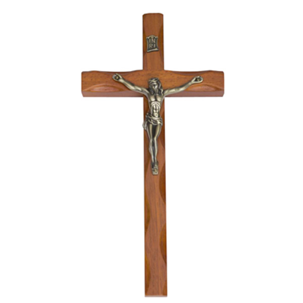 10" Rustic Wood Crucifix