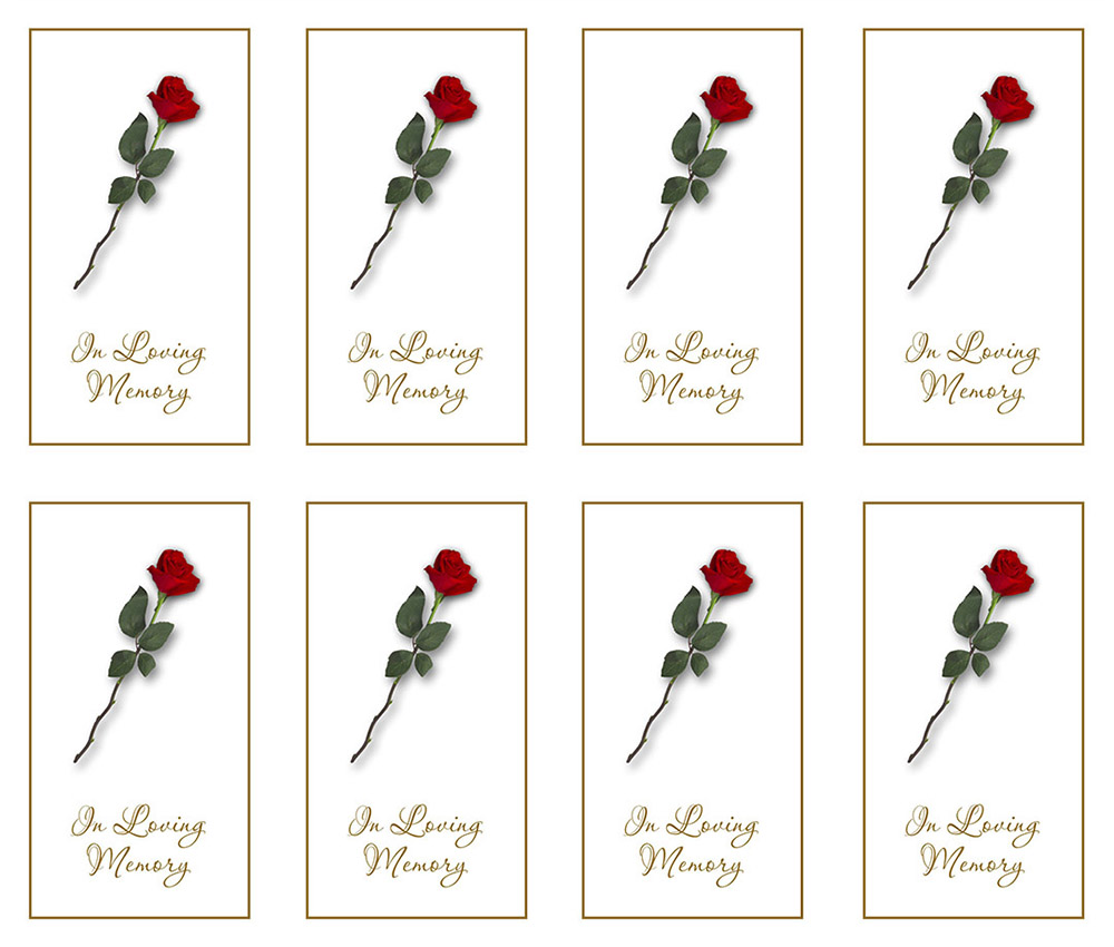 Classic Rose 8-up Prayer Cards