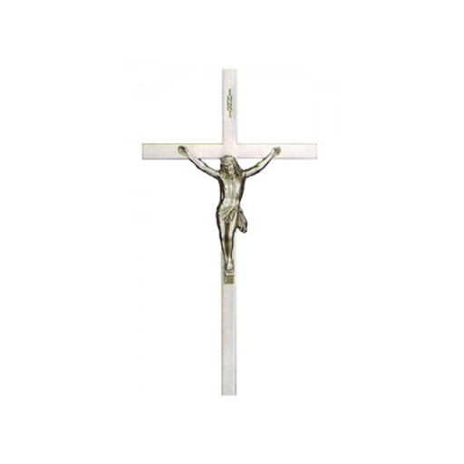 12" Crucifix #120, Cast Zinc Electroplated