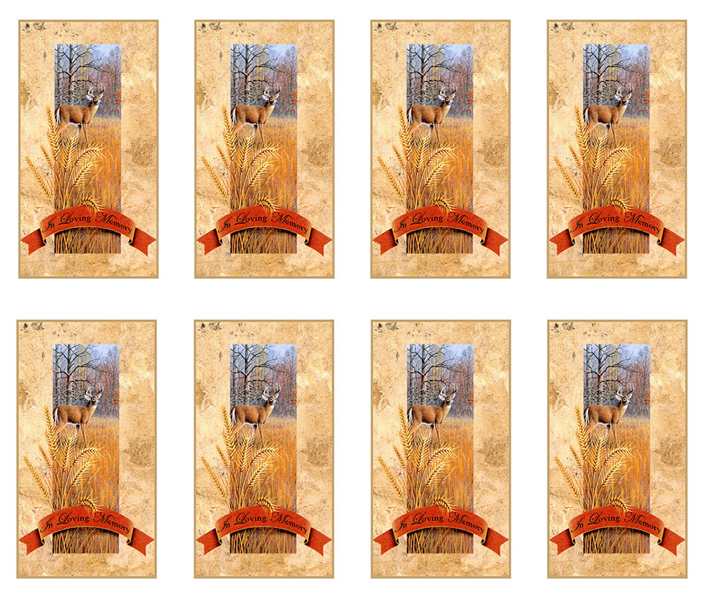 Deer 8-up Prayer Cards