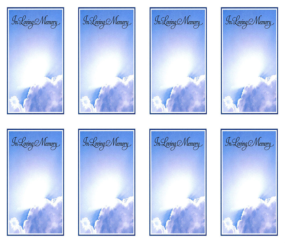 Fluffy Clouds 8-up Prayer Cards