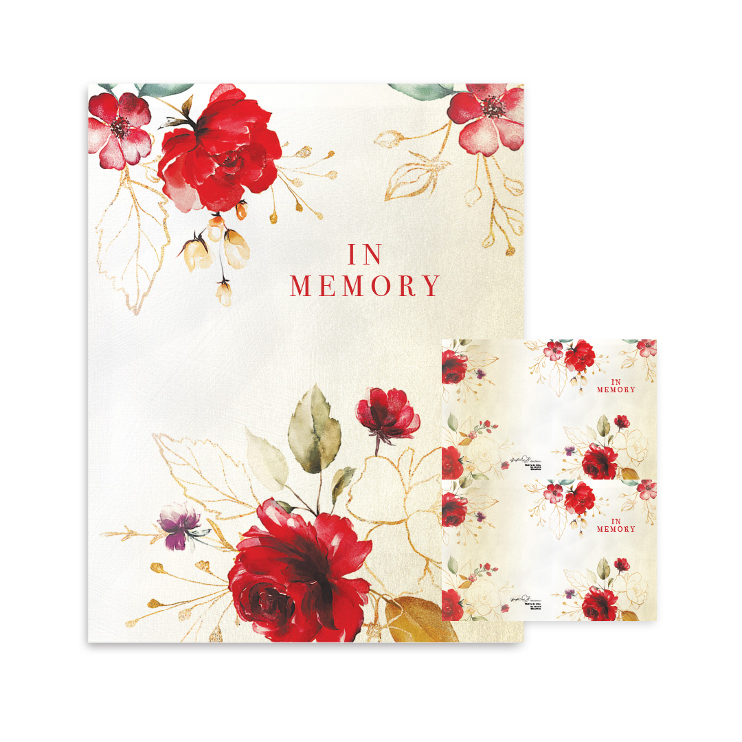 Gilded Bloom Memorial Folders