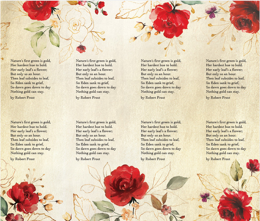 Gilded Bloom 8-up Prayer Card