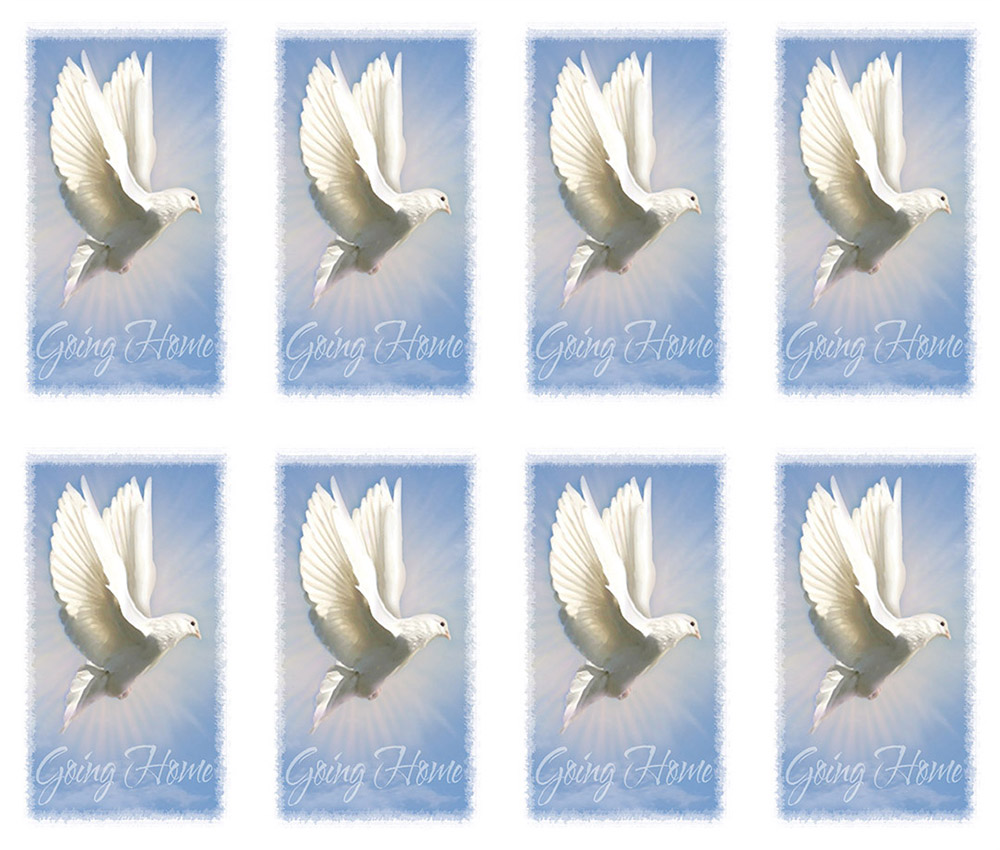 Going Home (Dove) 8-up Prayer Cards