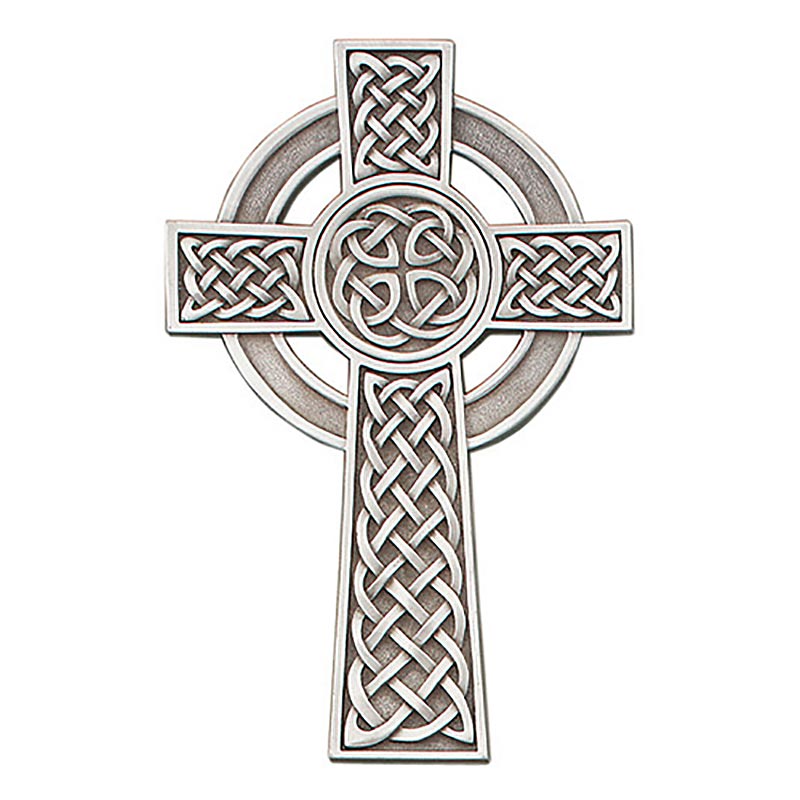 8" Knotted Celtic Cross - Pewter