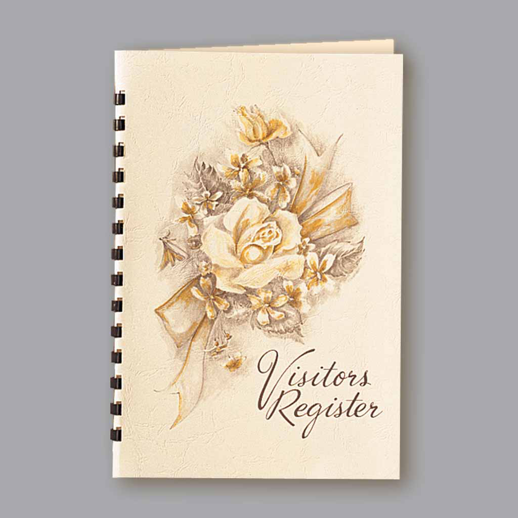 Bouquet of Roses Visitor Book - 15 Ring