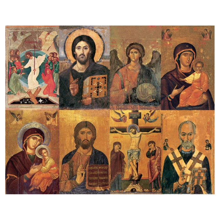 Aurora Orthodox Icons 8-up Prayer Cards