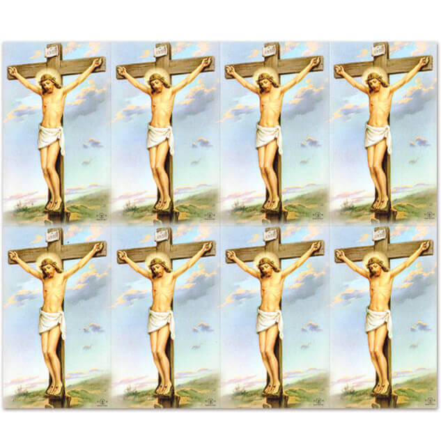 M-101-04 Christ on Cross 8-up Prayer Cards M-101-04 Christ on Cross 8-up Prayer Cards