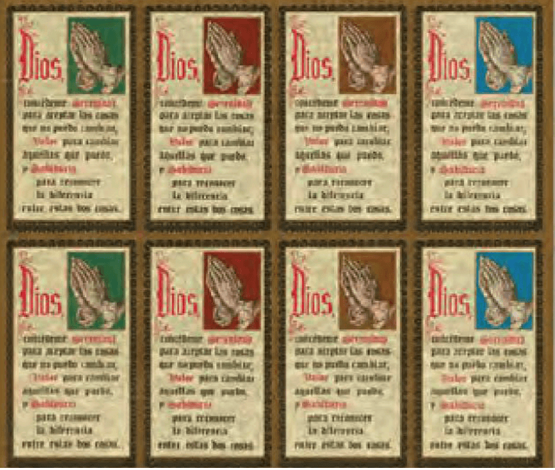 Serenity Prayer (Spanish Text) 8-up Prayer Cards