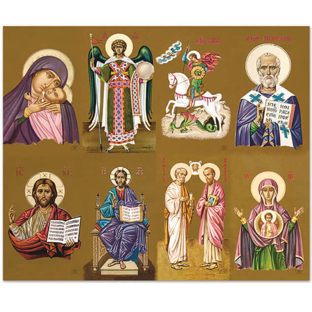 Assorted Eastern Rite 8-up Prayer Cards Assorted Eastern Rite 8-up Prayer Cards