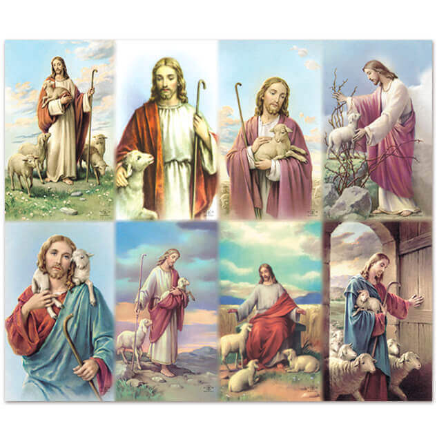 Assorted Good Shepherd 8-up Prayer Cards