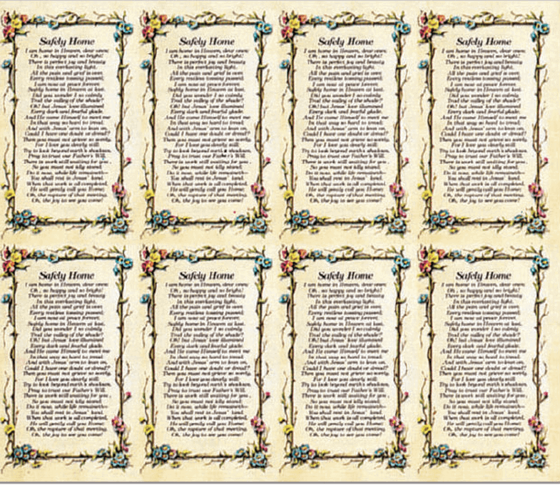 Safely Home 8-up Prayer Cards Safely Home 8-up Prayer Cards