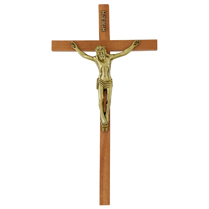 10" Maple Hardwood Crucifix