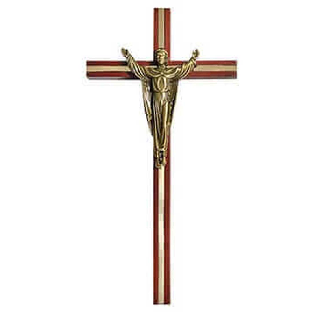 10” Fitted Inlay Risen Christ Crucifix