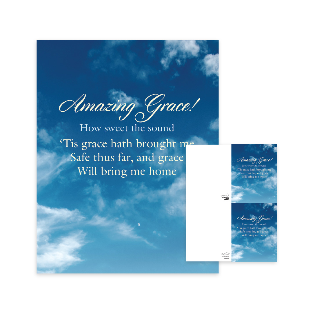 Memorial  Folder - Amazing Grace