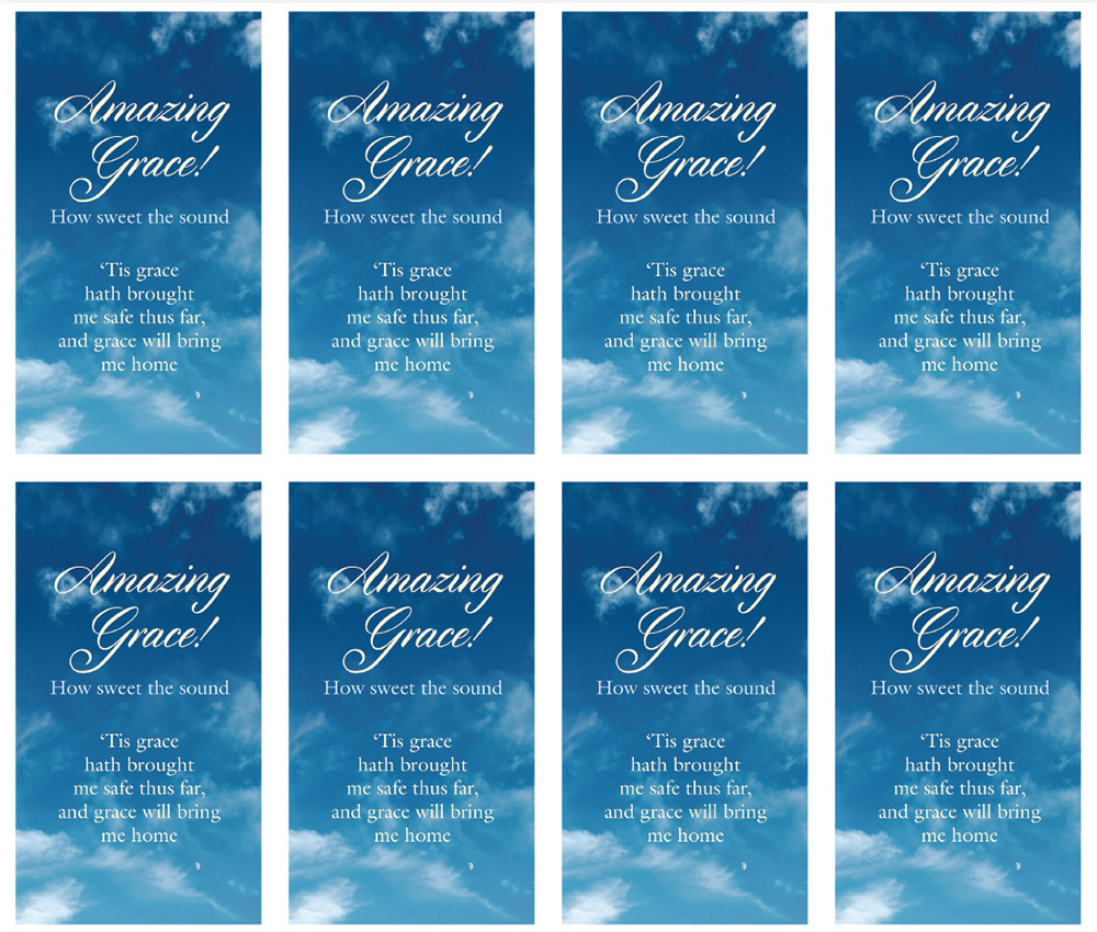 Amazing Grace 8-Up Prayer Cards