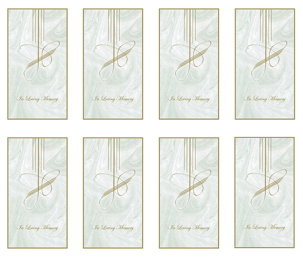 New Traditions (Green) 8-up Prayer Cards