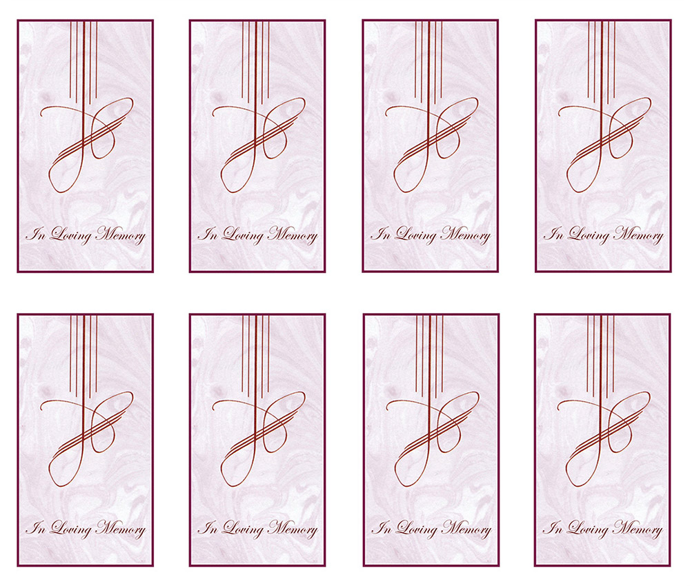 New Traditions (Mauve) 8-up Prayer Cards