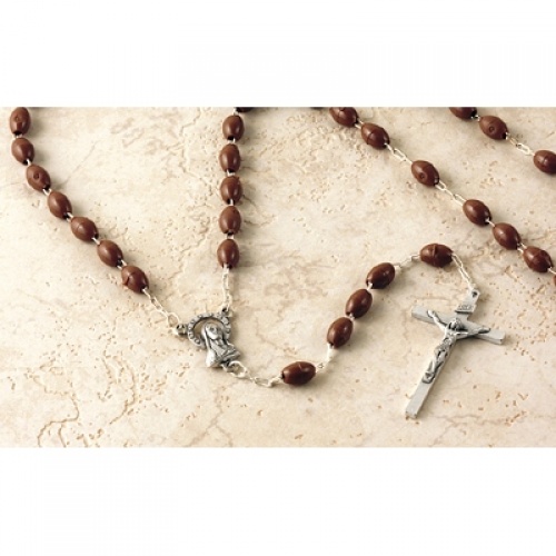 Brown Plastic Bead Standard Rosary