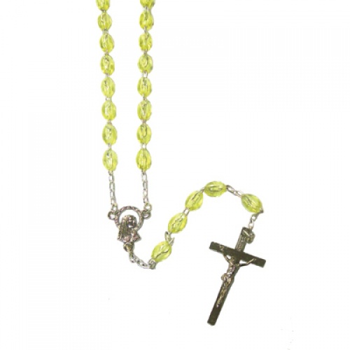Topaz Plastic 6mm Bead Rosary