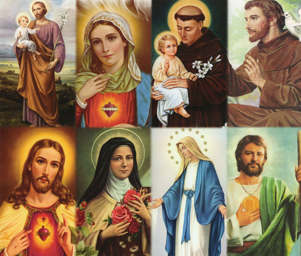 Assorted Saints 8-up Prayer Cards Assorted Saints 8-up Prayer Cards