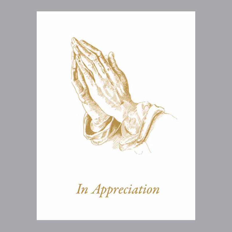 Praying Hands Acknowledgment