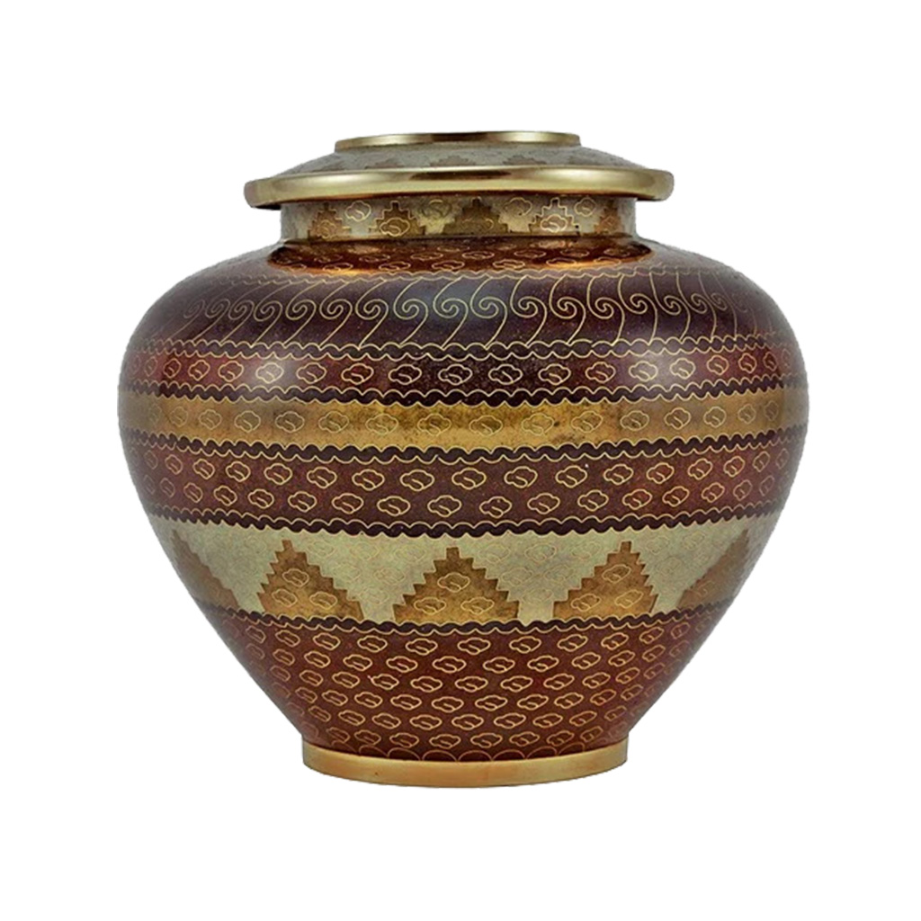 Adobe Cloisonne Urn