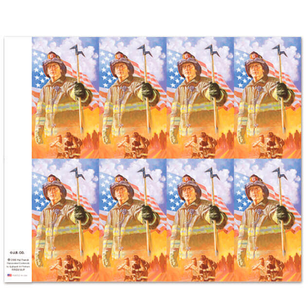 Fireman 8-up Prayer Cards, 1,000 Single Cards Fireman 8-up Prayer Cards, 1,000 Single Cards