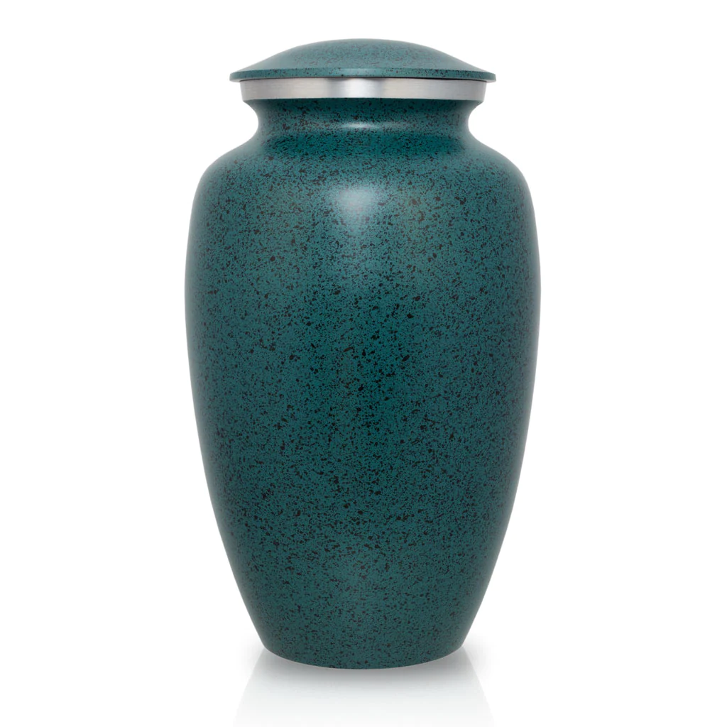 Two Tone Classic Alloy Urn - Green Two Tone Classic Alloy Urn - Green