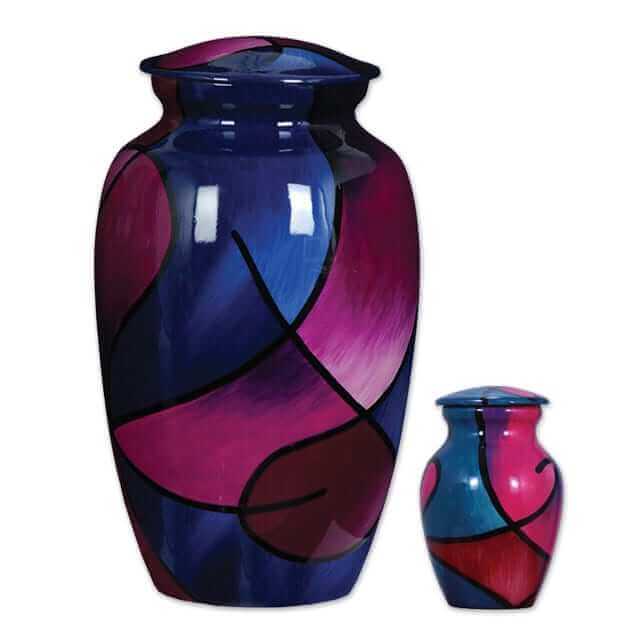 Hand Painted Abstract Urn