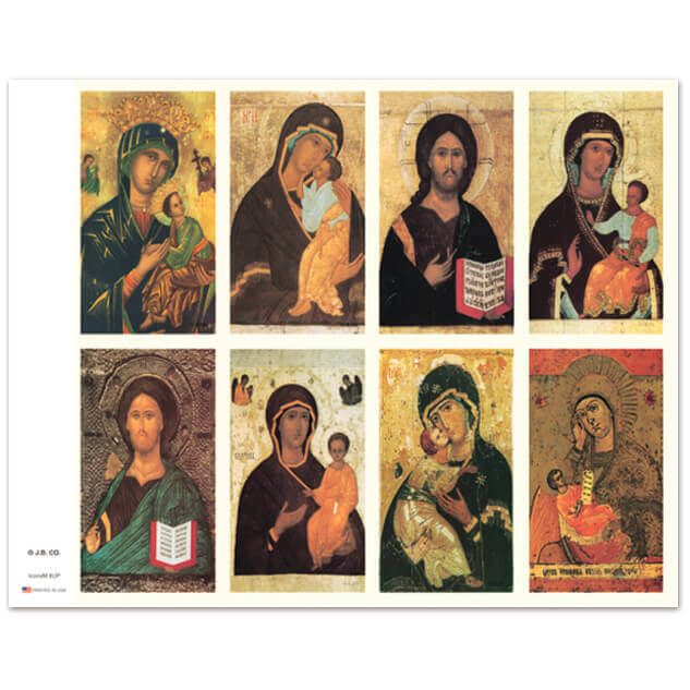 Icons 8-up Prayer Cards, 1,000 Single Cards